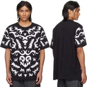 Balmain | Western Baroque Laser Cutout T-Shirt in Black XL